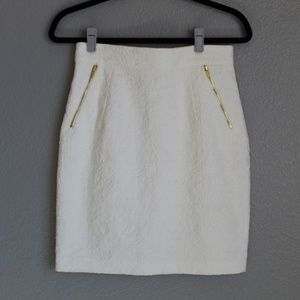 H&M White Lace Pencil Skirt - Size 8
